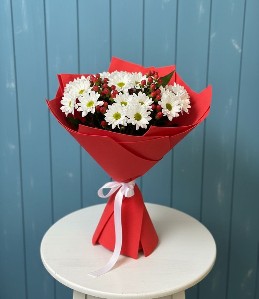 Букет цветов из: Хризантемы в Каменецкий