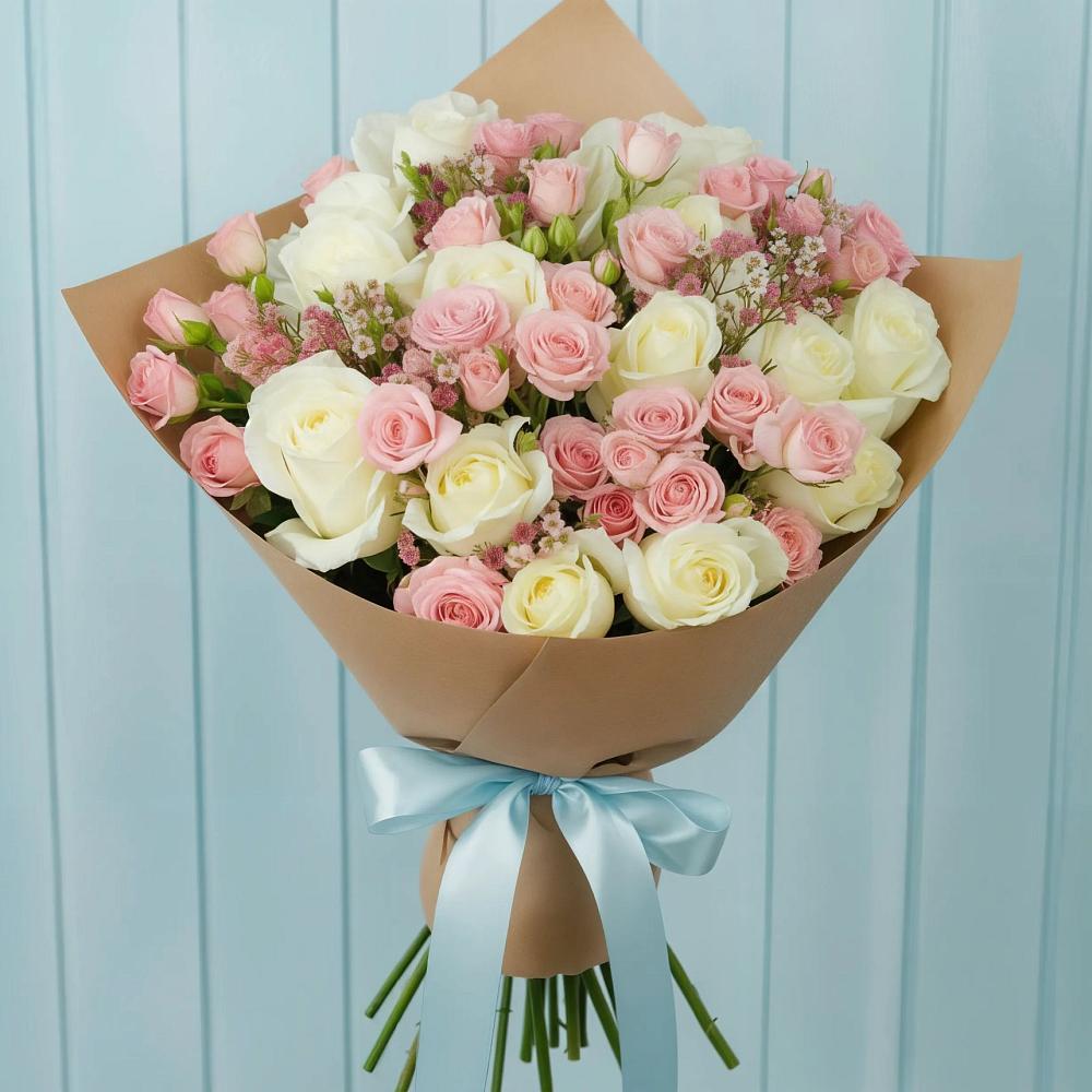 Букет цветов из: Розы в Каменецкий