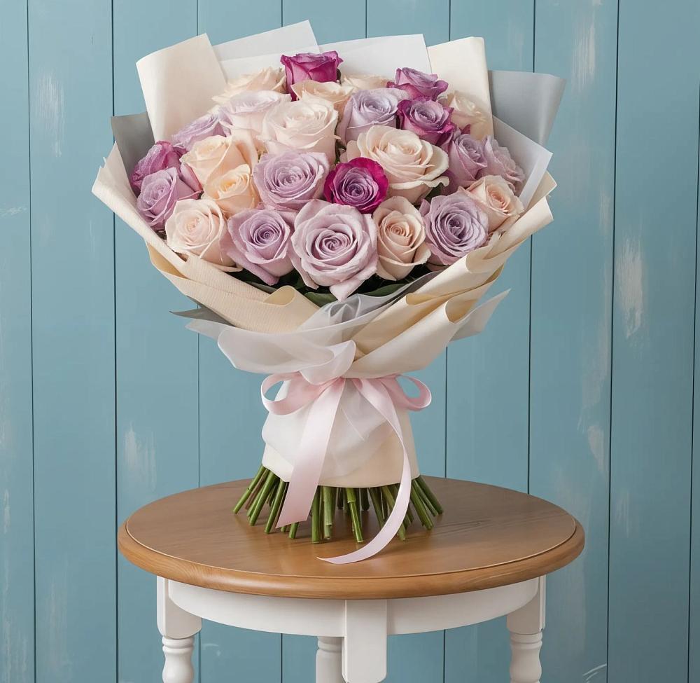 Букет цветов из: Розы в Каменецкий