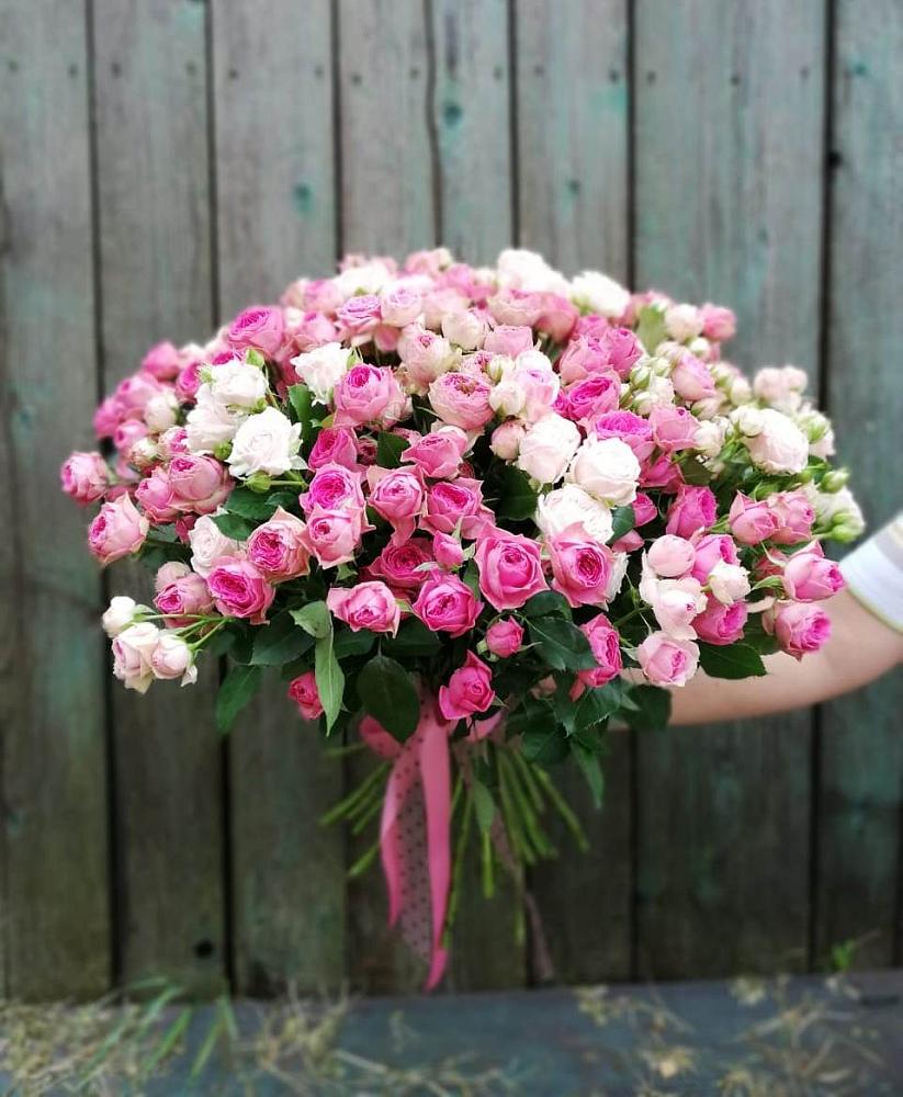 Букет Розовые кустовые розы Натали и Лав Лидия в Каменецкий