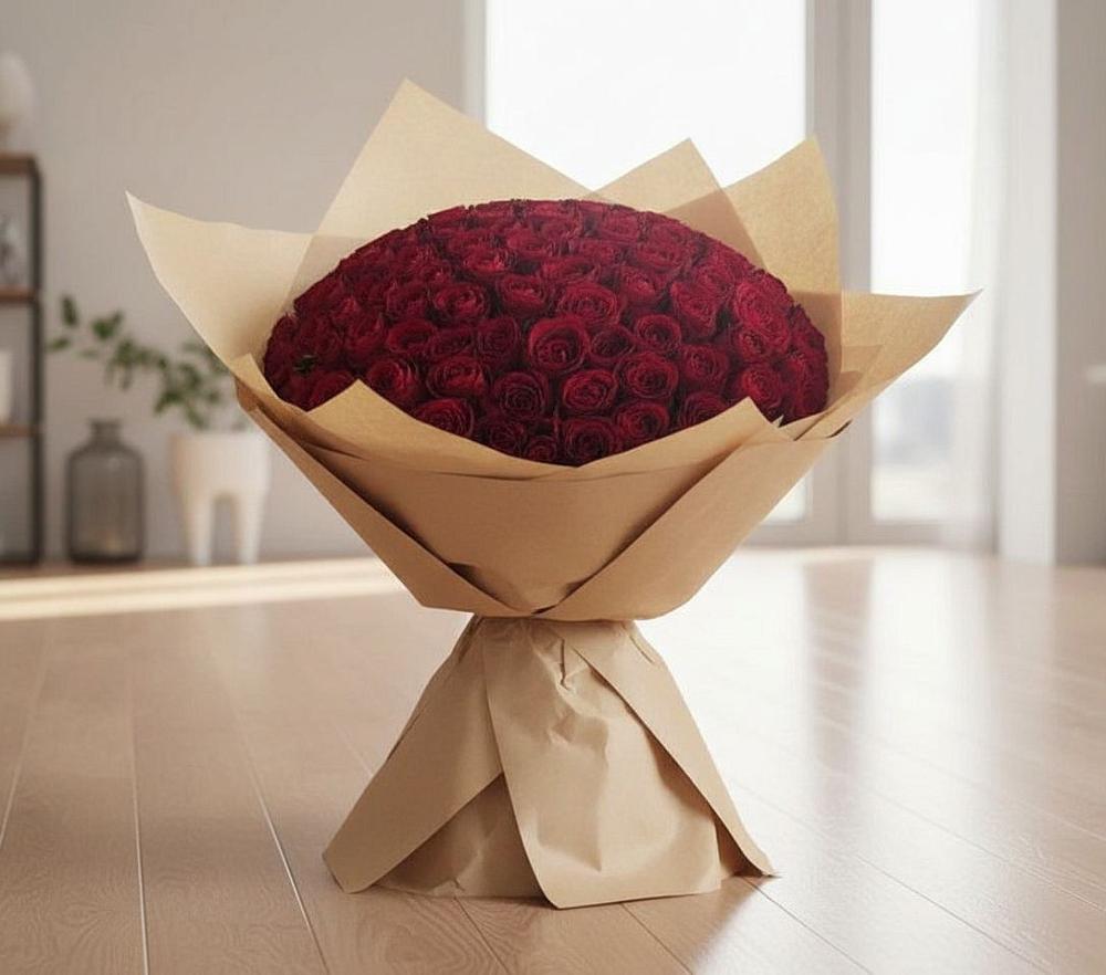 Букет 101 Красная роза в Каменецкий