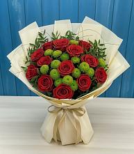 Букет цветов из:  Розы и Хризантемы в Каменецкий