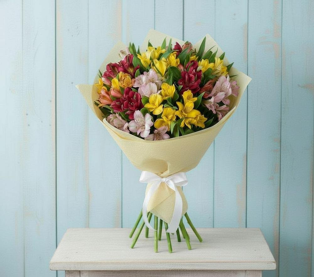 Букет цветов из: Альстромерии в Каменецкий