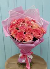 Букет 15 Розовых роз Равель в Каменецкий