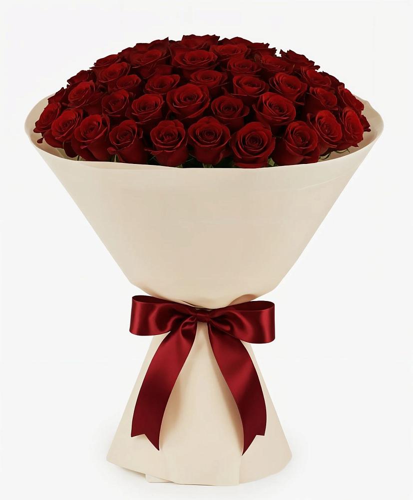 Букет 101 Бордовая роза Блэк Бакарра в Каменецкий