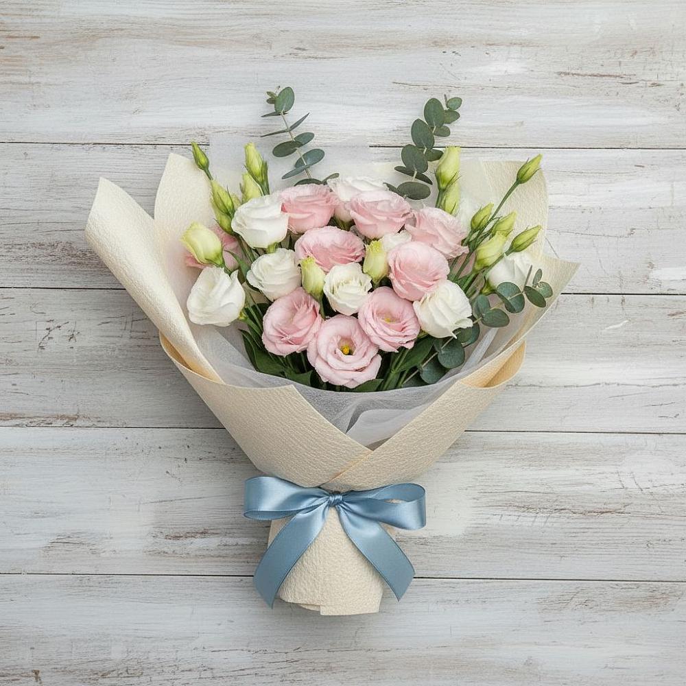 Букет цветов из: Лизиантусы в Каменецкий